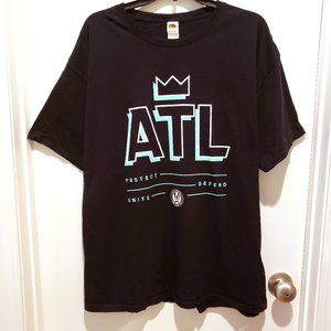 Atlanta United Soccer T-Shirt Black Protect Defend Unite Publix ATL Stadium XL